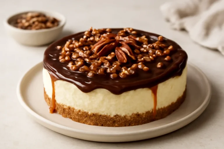No Bake Turtle Cheesecake