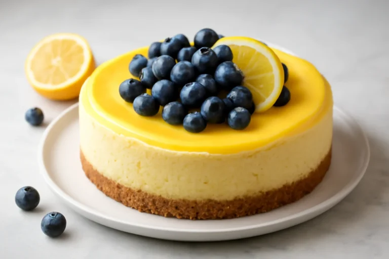 Perfect Lemon Blueberry Cheesecake