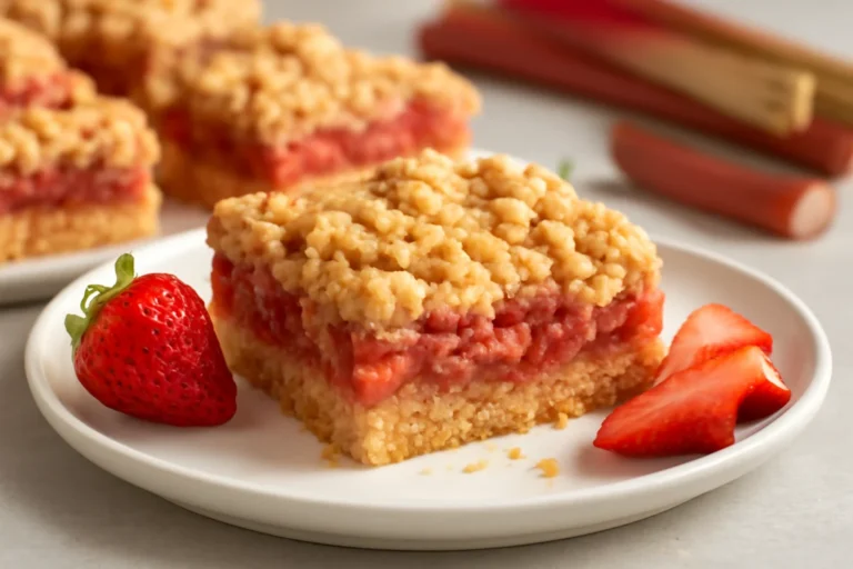 Strawberry Rhubarb Crisp Bars